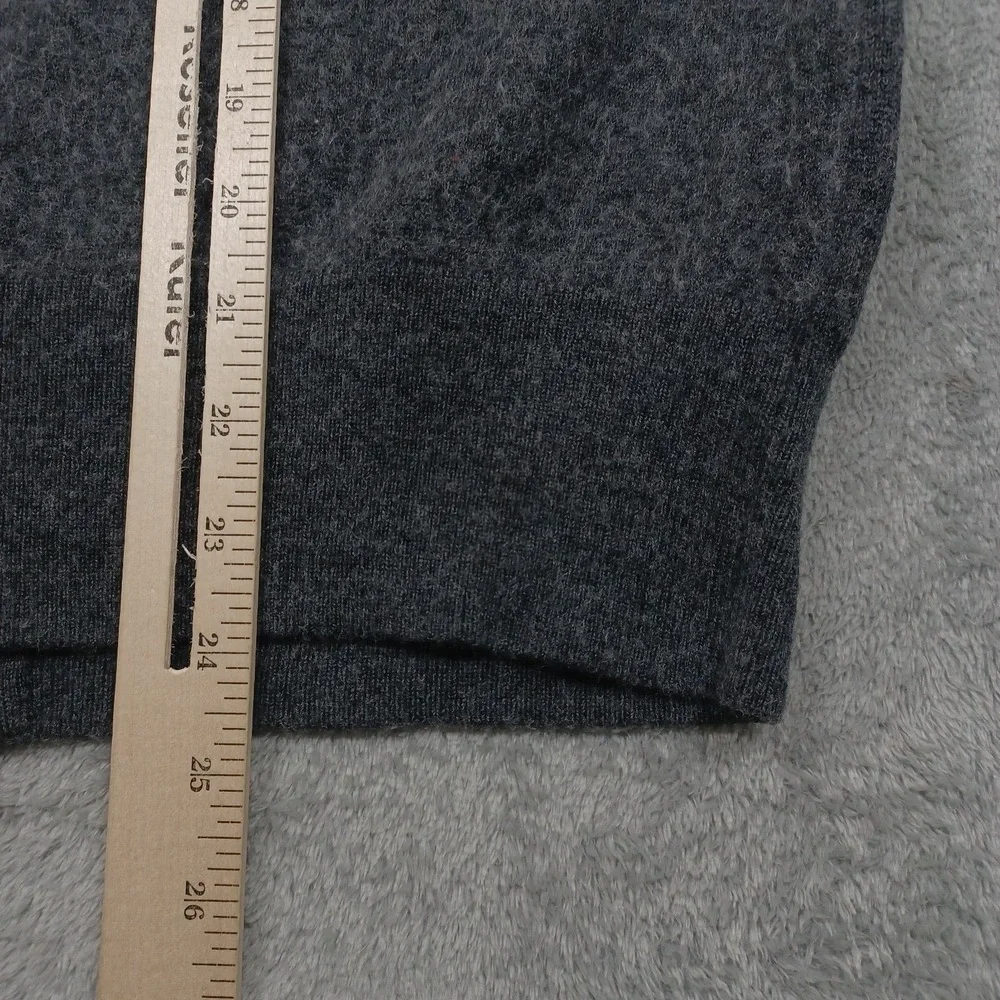 Vintage Banana Republic Sweater Mens Medium Gray Full ZIp‎ Wool Blend Preppy